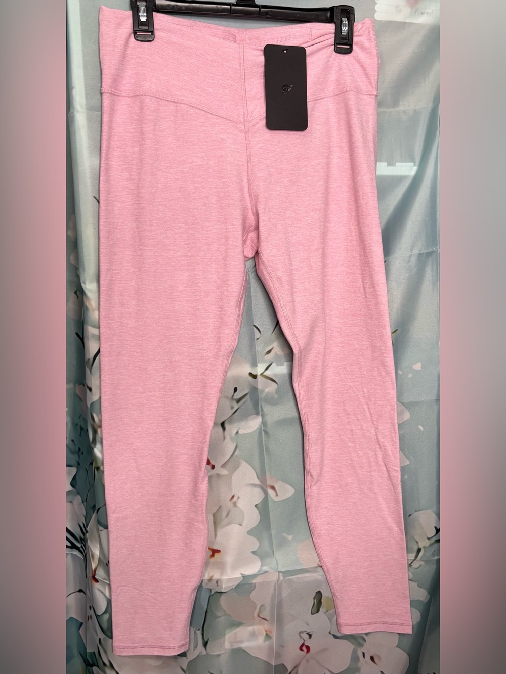 NWT Fabletics Cozy Heather High Waisted Pocket Leggings Sugar Pink Melange XL